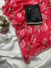Aarna Chinon Digital With Embroidery And Daimond Work Saree Online Wholesale